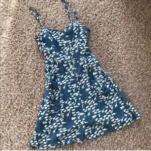 Blue Button Up Dress